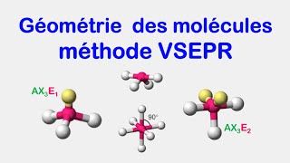 Géométrie des molécules  méthode VSEPR [upl. by Ecinej376]