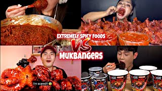 Mukbangers Attempting The SPICIEST Eating Challenge🥵🌶️🔥 [upl. by Eugeniusz]