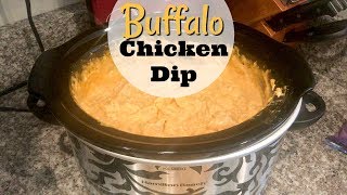 CROCKPOT BUFFALO CHICKEN DIP  EASY SUPER BOWL RECIPE [upl. by Sterling]