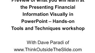 Preview of the Presenting Financial Information Visually in PowerPoint workshops [upl. by Netaf285]