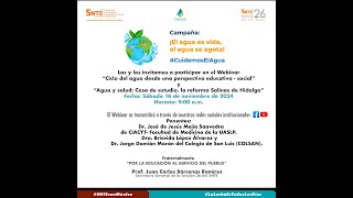 Webinar quotCiclo del aguaquot  quotAgua y saludquot [upl. by Curley]