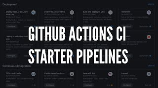 How to start a CI pipeline with Actions [upl. by Suzie]