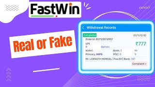 Fastwin  Fastwin real or fake proof  Fastwin Invalid Bank Account  Fastwin Withdrawal Problem [upl. by Intyre]