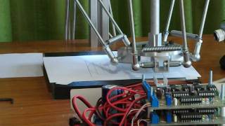 Delta robot cnc test [upl. by Aticilef941]