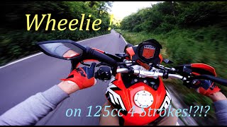 KTM Duke 125  Prime Impressioni  Wheelie   VLOG6 [upl. by Acirat]