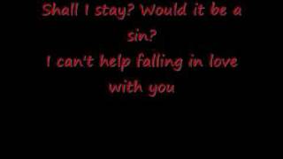 ub40 cant help falling in love with lyrics [upl. by Ppik]