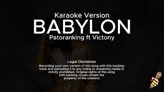 Patoranking ft Victony  Babylon Karaoke Version [upl. by Corel]