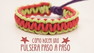 Cómo hacer una pulsera con cordones [upl. by Auot]