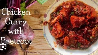 Beetroot Chicken curry Simple and easy [upl. by Novart]