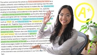 How to write an A Analysing Argument body paragraph Language Analysis [upl. by Edsel]