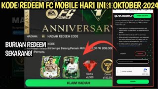 KODE REDEEM FC MOBILE HARI INI 1 OKTOBER 2024 EVENT ANNIVERSARY  NEW CODE REDEEM FC MOBILE [upl. by Dickson877]