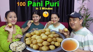 100 PANI PURI EATING CHALLENGE IN 3 MINUTES BudaBudiVlogs [upl. by Nerb]