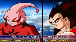 ¡¡Majin buu Xeno dabura adsorbido Vs Vegeta Xeno Ssj 4 [upl. by Auston]