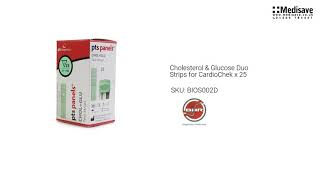 Cholesterol Glucose Duo Strips for CardioChek x 25 BIOS002D [upl. by Henning942]