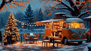 Winter Lofi Vibes ❄ RelaxStudy Playlist amp Lofi Hip Hop Radio 🎧 90s Lofi Coffee in Snowy Cafe Night [upl. by Annaej]