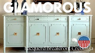 Building The AMAZING Henry Link Style Faux Bamboo Breakfront Credenza  TUTORIAL VIDEO 2 OF 2 [upl. by Joycelin]