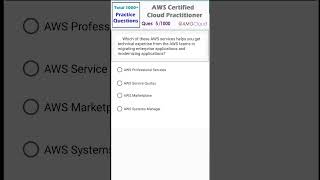 MCQ  51000  AWS Cloud Practitioner Exam Questions awscloudpractitioner awssolutionsarchitect [upl. by Early]