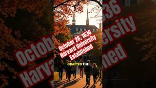 Harvard University Was Found In Cambridge October 28 1636 history science [upl. by Ulrikaumeko]