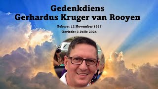 Gedenkdiens Gerhardus Kruger van Rooyen [upl. by Neltiak]