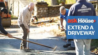 How to Extend a Driveway with Asphalt  Ask This Old House [upl. by Darmit222]