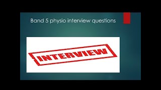 Band 56 physiotherapist cardiorespiratory interview questionsacute setting [upl. by Woolson497]