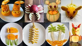 Top 10 Fruit Decoration Ideas  Super Fruit Decoration  Fruit curving and cutting Tricks Fruit Art [upl. by Kcinnay785]