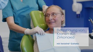 Befestigung von Kronen aus Zirkonoxid mit Variolink Esthetic [upl. by Ardnasil]