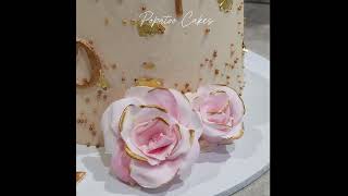 Rose gold themed 50th birthday cake popatoocakes cake birthday 50rose rosegold birthdaycake [upl. by Pages422]