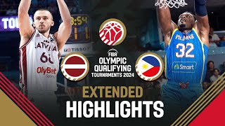 Latvia 🇱🇻 vs Philippines 🇵🇭  Extended Highlights  FIBA OQT 2024 Latvia [upl. by Pisano]