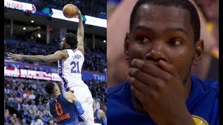 Most humiliating plays of the 20172018 NBA Season LeBron Embiid Harden [upl. by Einallem]