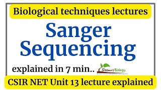 Sanger sequencing method in Hindi  Sanger sequencing animation in Hindi [upl. by Mich]