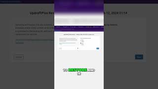 How to Restore Your Website with Updraft Plugin [upl. by Maurice]