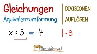 Gleichungen  Divisionen auflösen durch Umformung [upl. by Eceinaj670]