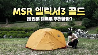 왜 입문자에게 가장 많이 추천할까  MSR 엘릭서3 골드 텐트 리뷰  백패킹보다는 미니멀 캠핑  노란색  MSR ELIXIR 3 TENT REVIEW [upl. by Eerrehs835]