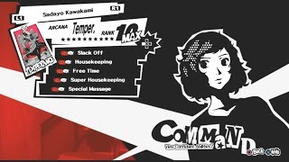 Persona 5 All Sadayo Kawakami Confidant Skills [upl. by Sheldon]