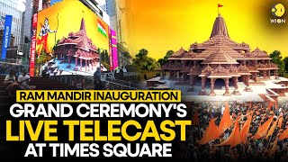 Ram Mandir consecration Grand Ayodhya ceremony to be livestreamed at Times Square  WION Originals [upl. by Enitram]