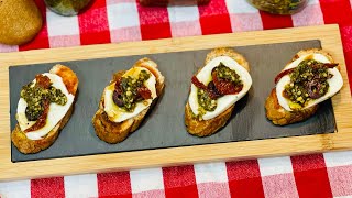 A 5min party starter recipe  Bruschetta  Italian dish  vegetarian recipe shorts [upl. by Blancha357]