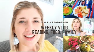 Weekly Vlog  OWLs Readathon food books work amp family  Your True Shelf owlsreadathon2020 [upl. by Anilac]