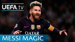 Lionel Messi All 17 of his UEFA Champions League goals vs English clubs [upl. by Ppilihp148]