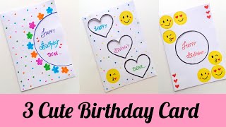 3 Cutest 🥳😘 HAPPY BIRTHDAY CARD for Bestfriend ❌ NO GLUE Birthday card idea • Handmade Birthday Card [upl. by Katheryn]