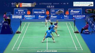 Highlights 2014 Badminton China Masters MDF Zhang Wen Wang Yi Lv vs Liu Cheng Kang Jun [upl. by Giffer474]