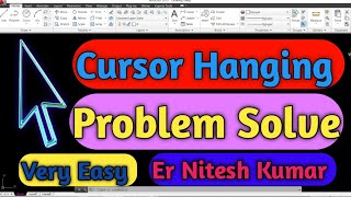 How to solve the cursor hanging problem in AutoCAD  Cursor hanging problem kaise solve karen [upl. by Areis]