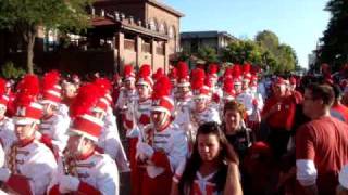 The Cornhusker Marching Band comes down Stadium Drive  92609 [upl. by Peterec]