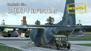 FSX C130 Hercules Lockheed  USAF turboprop military transport aircraft [upl. by Lainahtan]