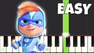 Action Pack Theme Song  EASY Piano Tutorial [upl. by Savadove5]