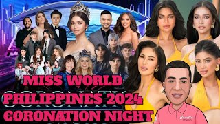 MISS WORLD PHILIPPINES 2024 CORONATION NIGHT LIVE REACTION VIDEO [upl. by Emelia]