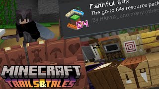 texture pack faithful 64x64 mcpe 120 [upl. by Kezer]