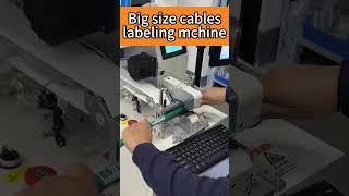 Thick cable label wrapping machine with printer and IPC  Suzhou Crown [upl. by Kain]