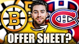 MONTREAL CANADIENS OFFER SHEET TO JEREMY SWAYMAN BOSTON BRUINS NEWS amp RUMOURS [upl. by Atiram407]