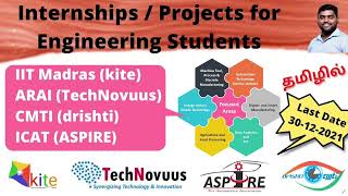 Internship and Project for Engineering Students  IIT Madras  ARAI  CMTI  ICAT  All branch [upl. by Lindie274]